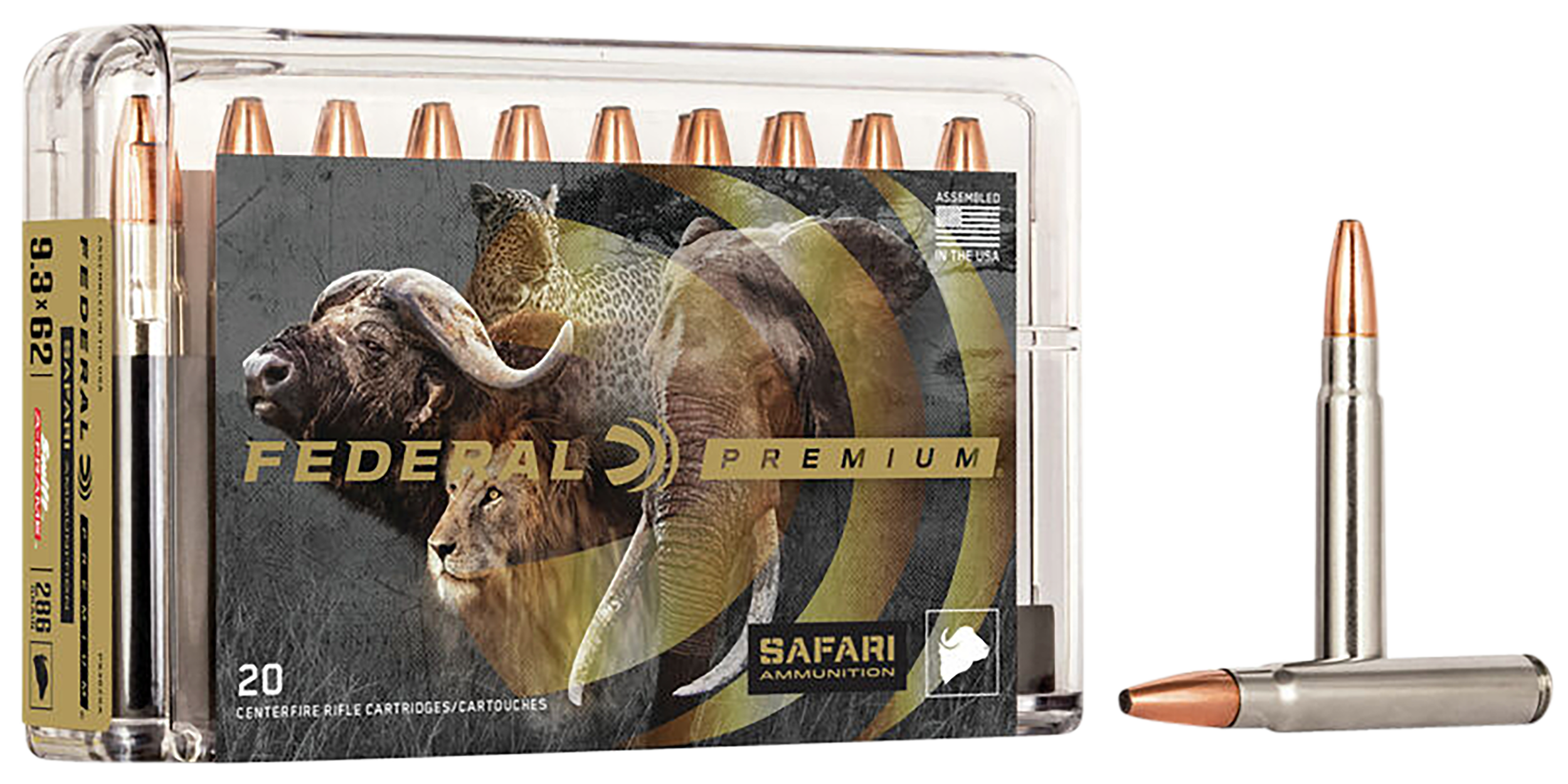 Federal Premium Cape-Shok 9.3mm Mauser Swift A Frame 286 Grain 20 Rounds