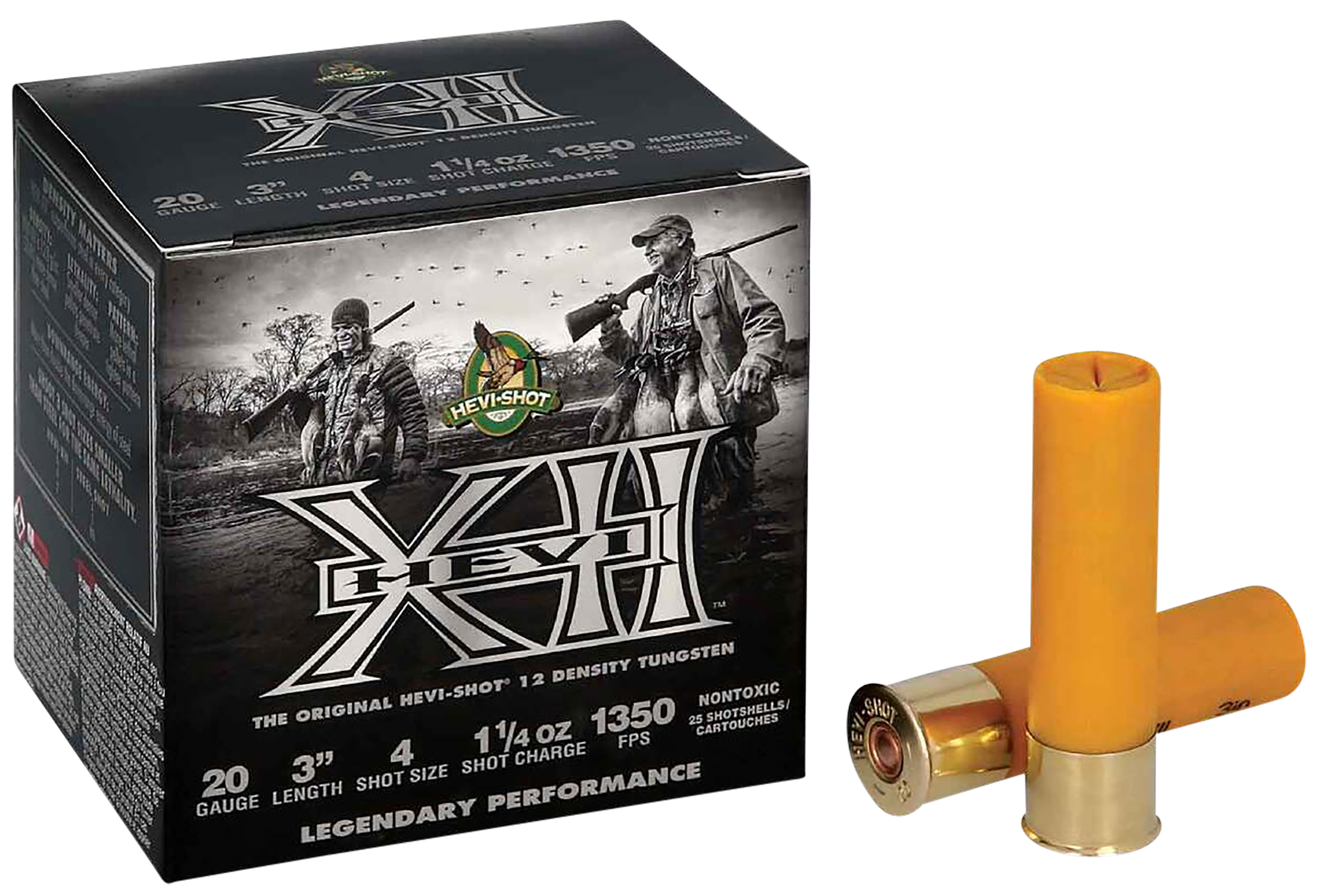 HEVI-Shot HS53204 HEVI-XII  20Gauge 3" 1 1/4oz Tungsten 4Shot 25 Rounds
