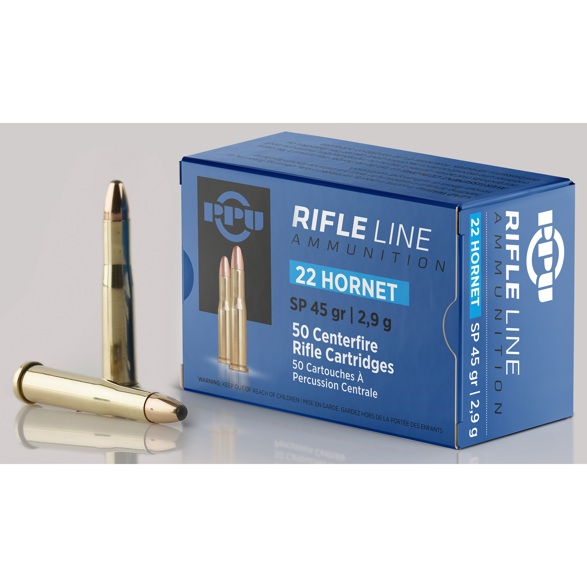 Prvi Partizan PPU PP22H 22 Hornet Soft Point 45 Grain 50 Rounds