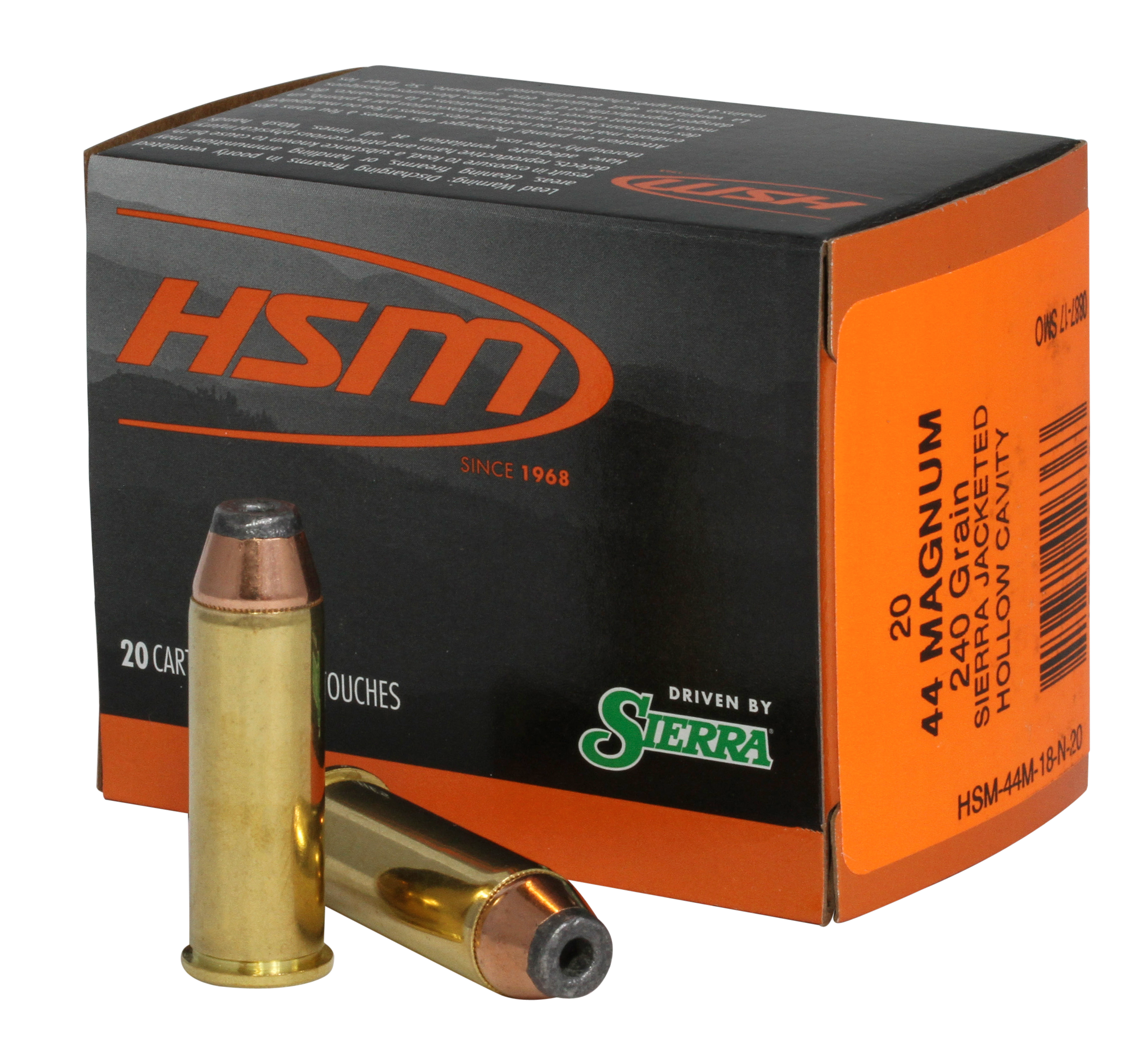 Hsm Pro Pistol 44 Remington Magnum Jacketed Hollow Cavity 240 Grain 20 Rounds