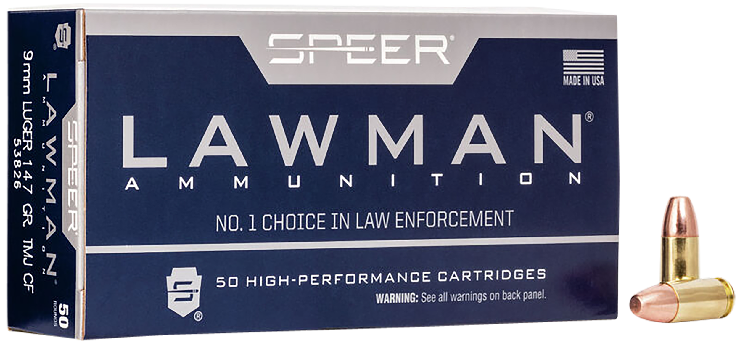 Cci Lawman Clean-Fire 9mm Luger Total Metal Jacket Flat Nose 147 Grain 50 Rounds