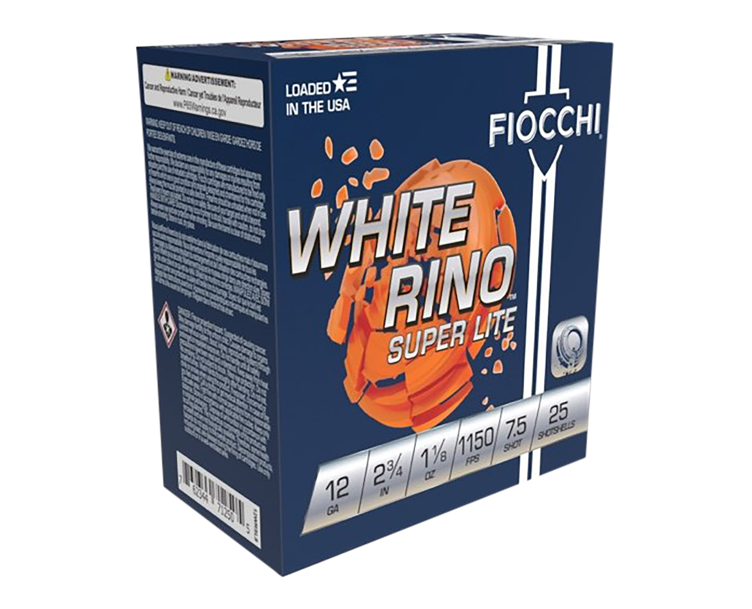 Fiocchi Exacta Target White Rino Super Light 12 Gauge 1 1/8 oz Shot 25 Rounds