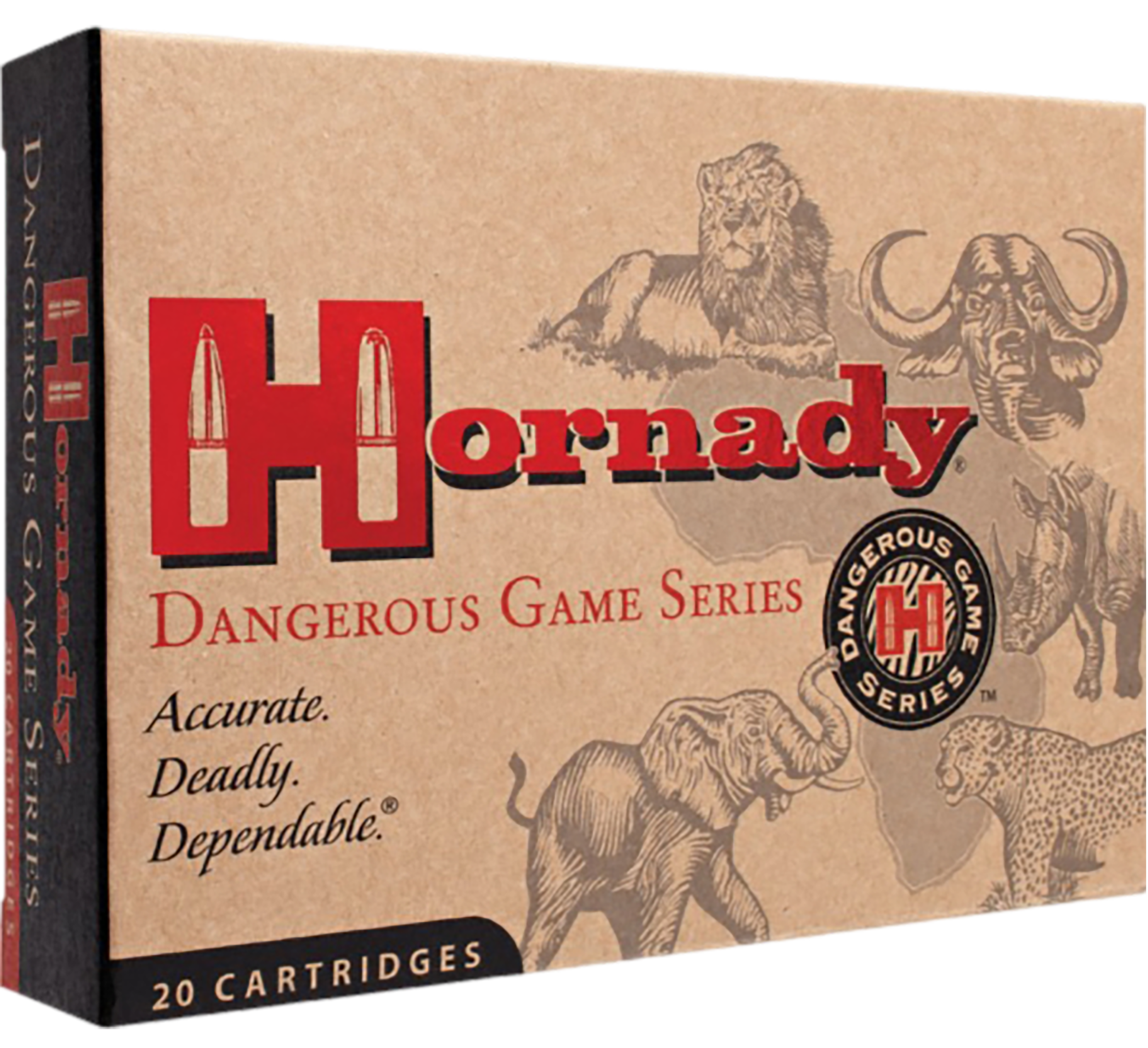 Hornady Dangerous Game 375 H and H Magnum InterLock Spire Point 270 Grain 20 Rounds