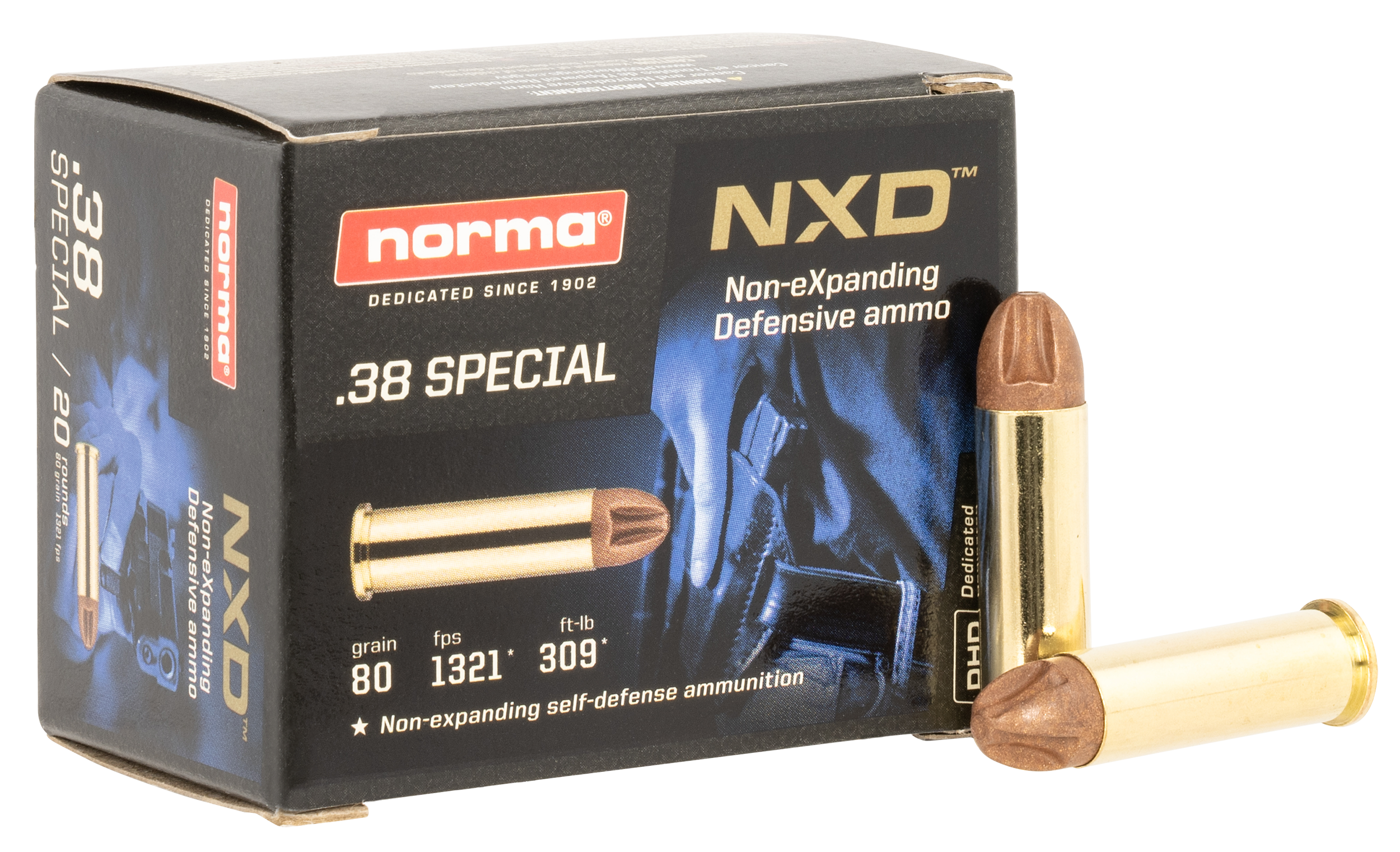 Norma Ammunition 611240020 Self Defense NXD 38Special 38gr 20 Rounds
