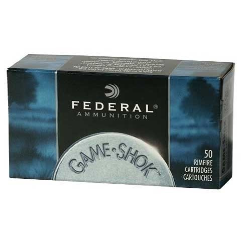Federal Game-Shok .22 Long Rifle Copper Plated Solid 40 Grain 50 Rounds