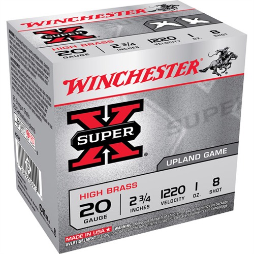 Winchester Super-X High Brass Heavy Game Load 20 ga. 2.75 in. 1 oz. 8 Shot 25 rd.