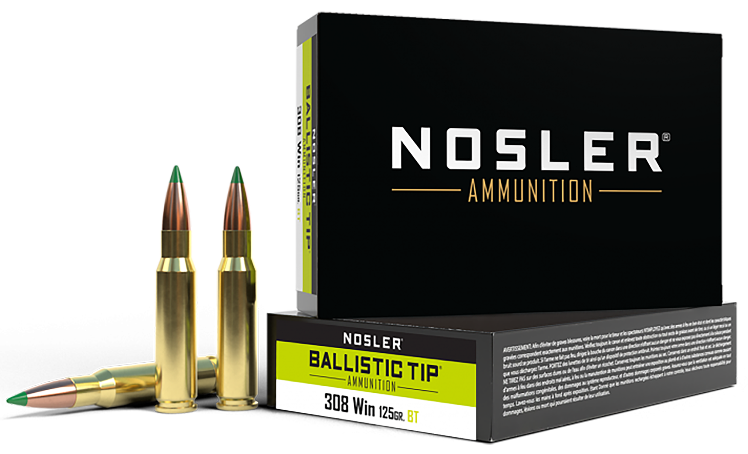 Nosler Ballistic Tip 308 Winchester Soft Point 125 Grain 20 Rounds
