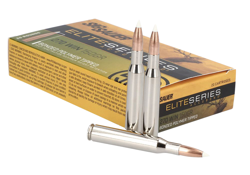Sig Sauer Elite Hunting 270 Winchester Nosler AccuBond 150 Grain 20 Rounds