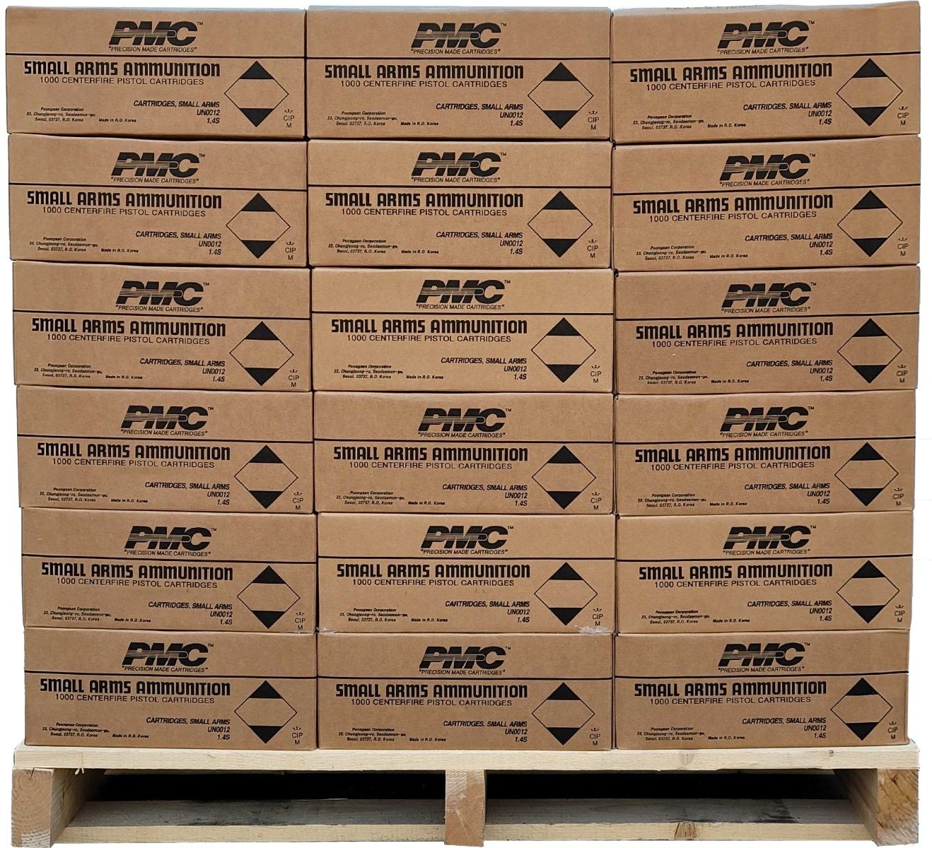 PMC Bronze 9mm Luger FMJ 124 Grain 90000 Rounds