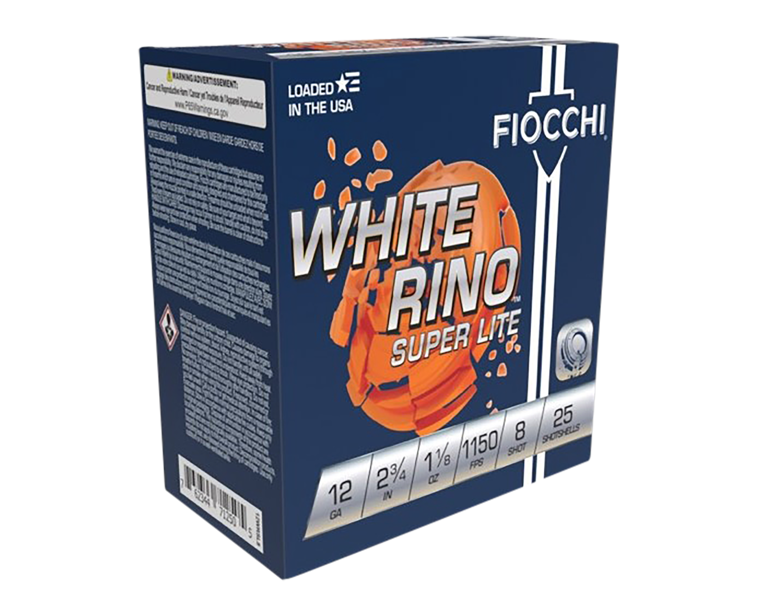 Fiocchi Exacta Target White Rino Super Light 12 Gauge Shot 1 1/8 oz 25 Rounds