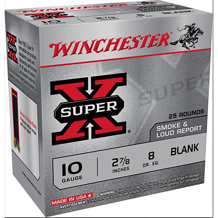 Winchester, Super x, 10 Gauge, Smoke and Noise Blank, 0 Grain, 25 Rounds