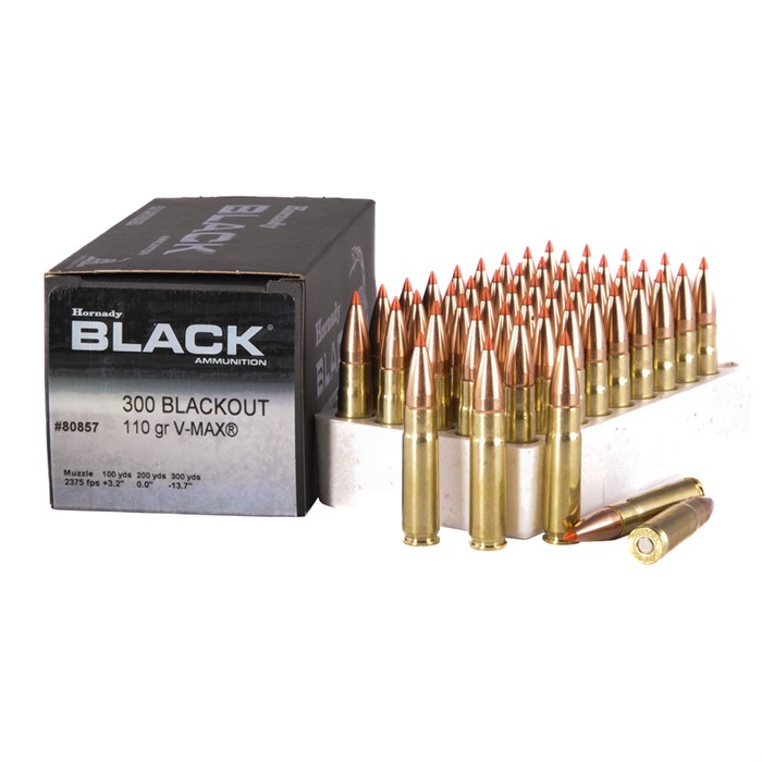 Hornady V-Max 300 AAC Blackout Polymer Tipped 110 Grain 50 Rounds