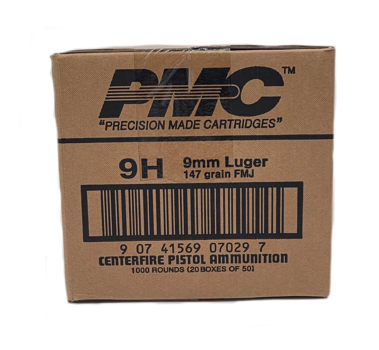 PMC Bronze 9mm Luger Handgun Ammo - 147 Grain | FMJ | 1000rd Case
