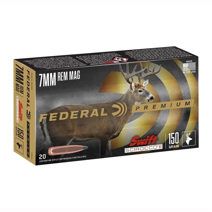 Federal 270 WSM Premium Swift Scirocco II Tipped Spitzer 130 Grain 20 Rounds