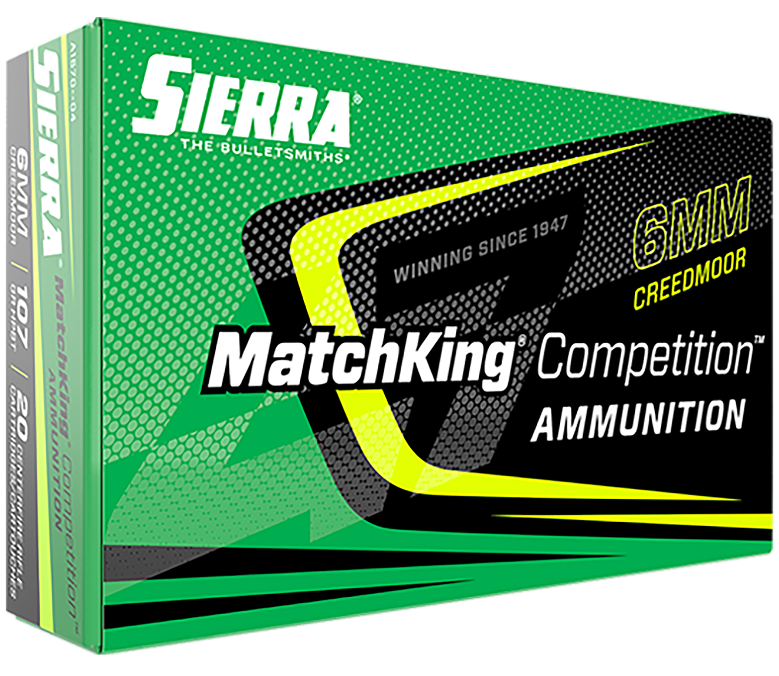 Sierra A157004 MatchKing Competition 6mmCreedmoor 107gr Sierra MatchKing BTHP 20 Rounds