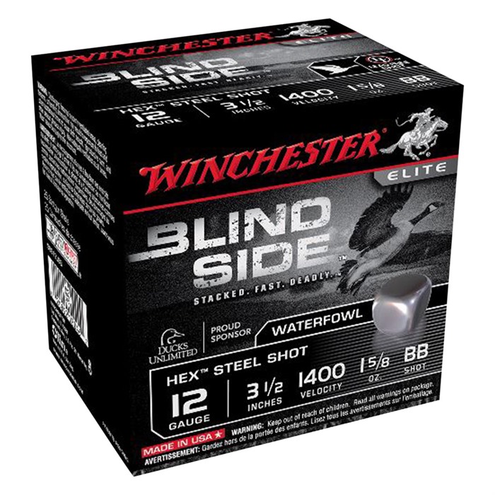 Winchester Blind Side 12 Gauge BB Shot 1-5/8 Grain 25 Rounds