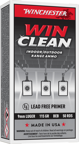 Winchester Super X 9mm Luger Winclean Brass Enclosed Base 115 Grain 50 Rounds