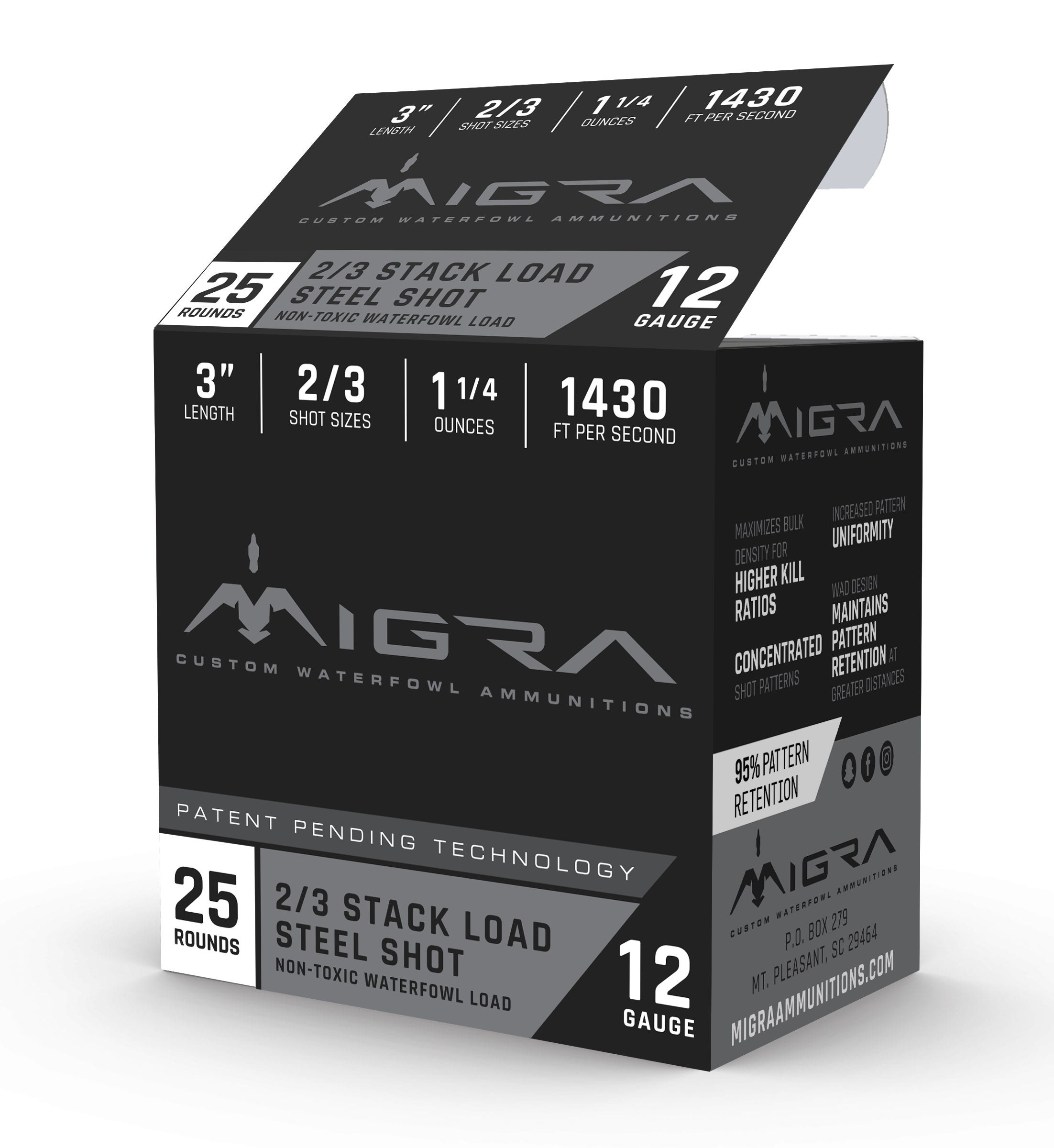 Migra Ammunitions Staxd Shotgun 12 Gauge 1.25 oz Shot 25 Rounds