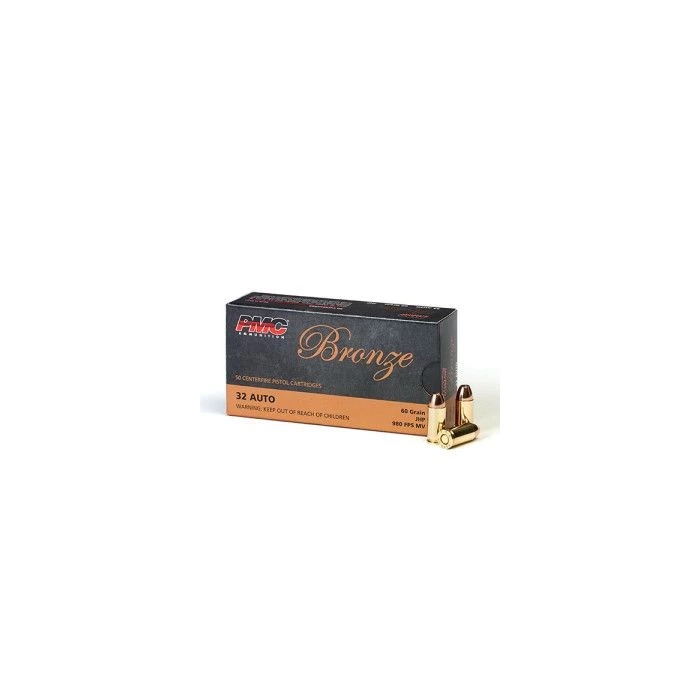 PMC Bronze .32 ACP Jacketed Hollow Point 60 Grain 50 Rounds