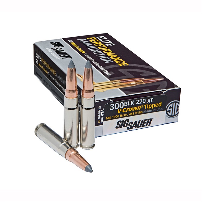 Sig Sauer Match Elite Hunter 300 Aac Blackout V-Crown 220 Grain 20 Rounds