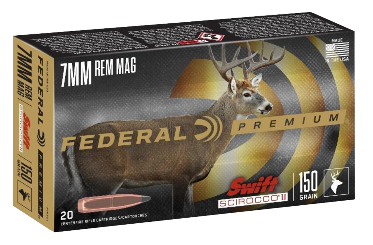 Federal Premium Swift Scirocco II 7mm Remington Magnum 150 Grain 20 Rounds