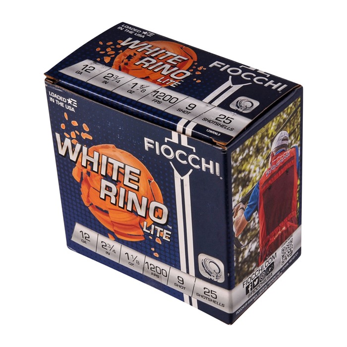 Fiocchi Exacta Target White Rhino Lite 12 Gauge 9 Shot 1 1/8 oz 25 Rounds