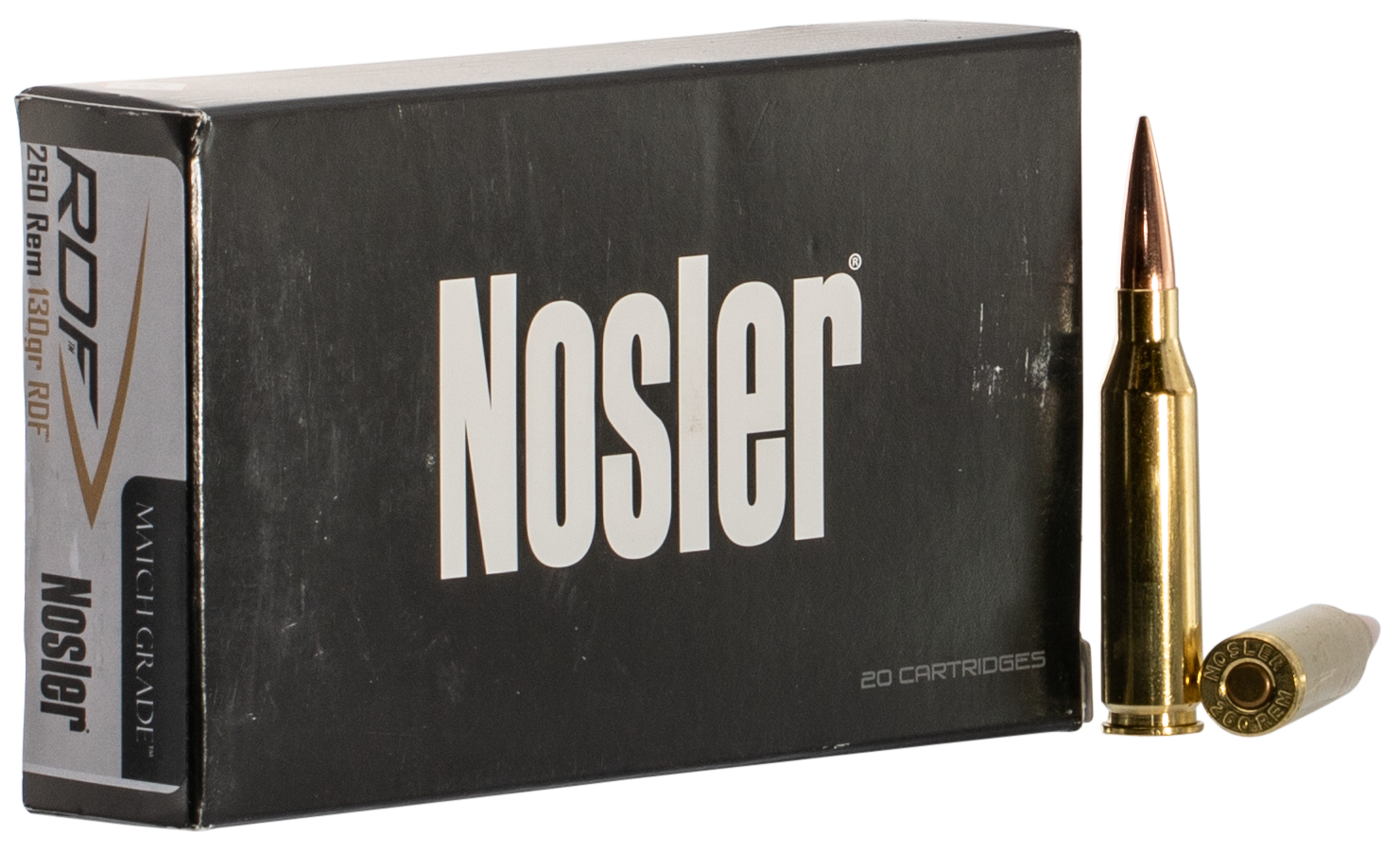 Nosler Match Grade 260 Remington Rdf Hpbt 130 Grain 20 Rounds