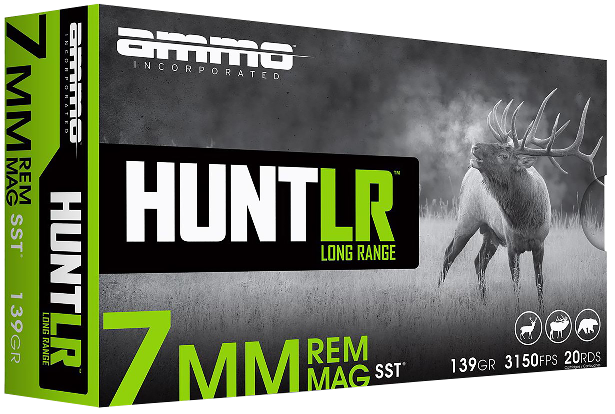Ammo Inc Signature Hunt 7mm Remington Magnum Rifle Ammo - 139 Grain | Super Shock Tip | 20rd Box - Brass case