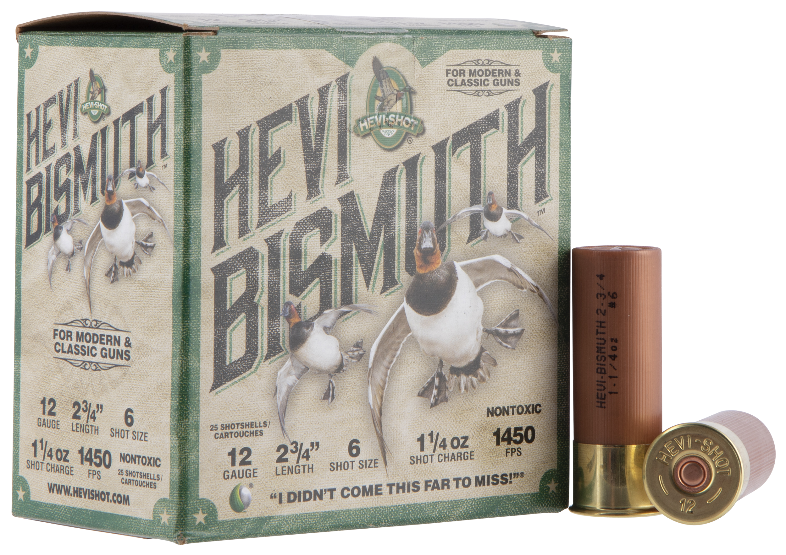 HEVI-Shot HS14706 HEVI-Bismuth  12Gauge 2.75" 1 1/4oz Bismuth 6Shot 25 Rounds