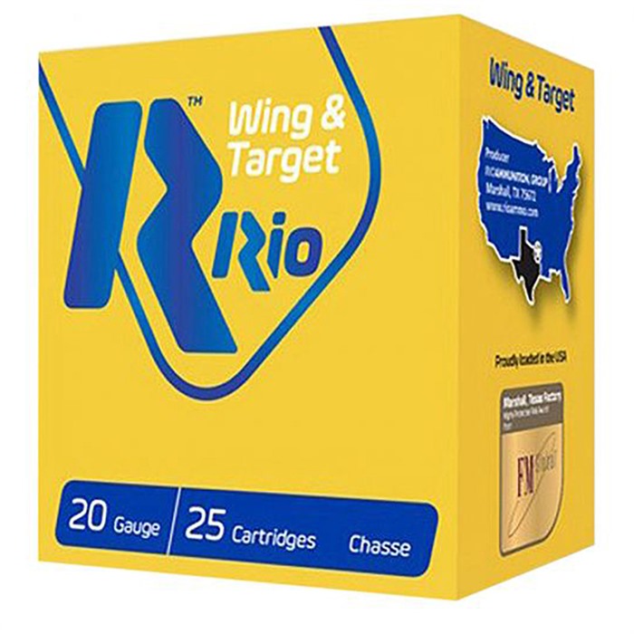 WING & TARGET 20 GAUGE 2.75'' 7/8OZ #7.5 25/BOX