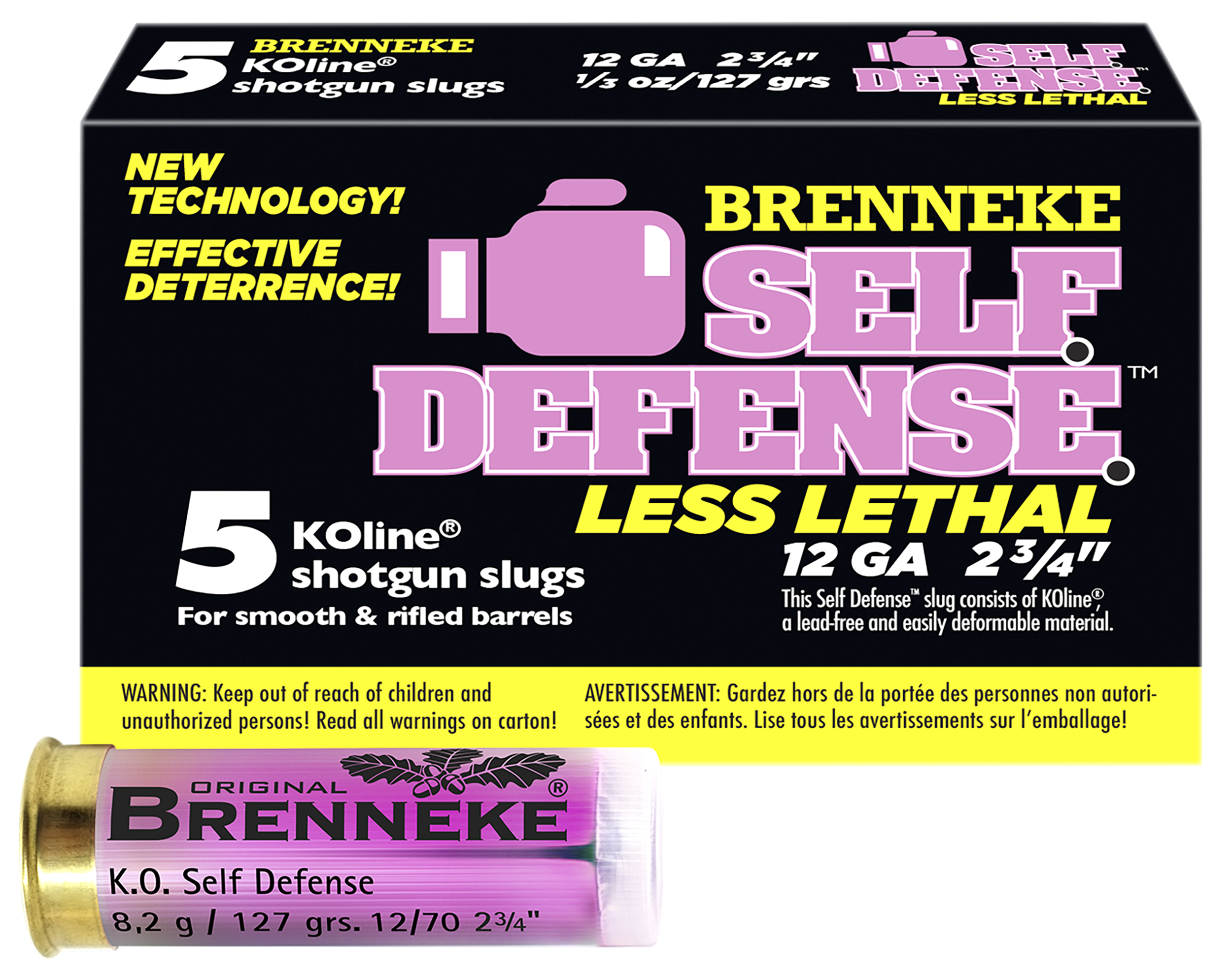 Brenneke Self Defense Less Lethal Sabot Lead-Free 12 ga. 2 3/4 in. 1/3 oz. 5 rd.