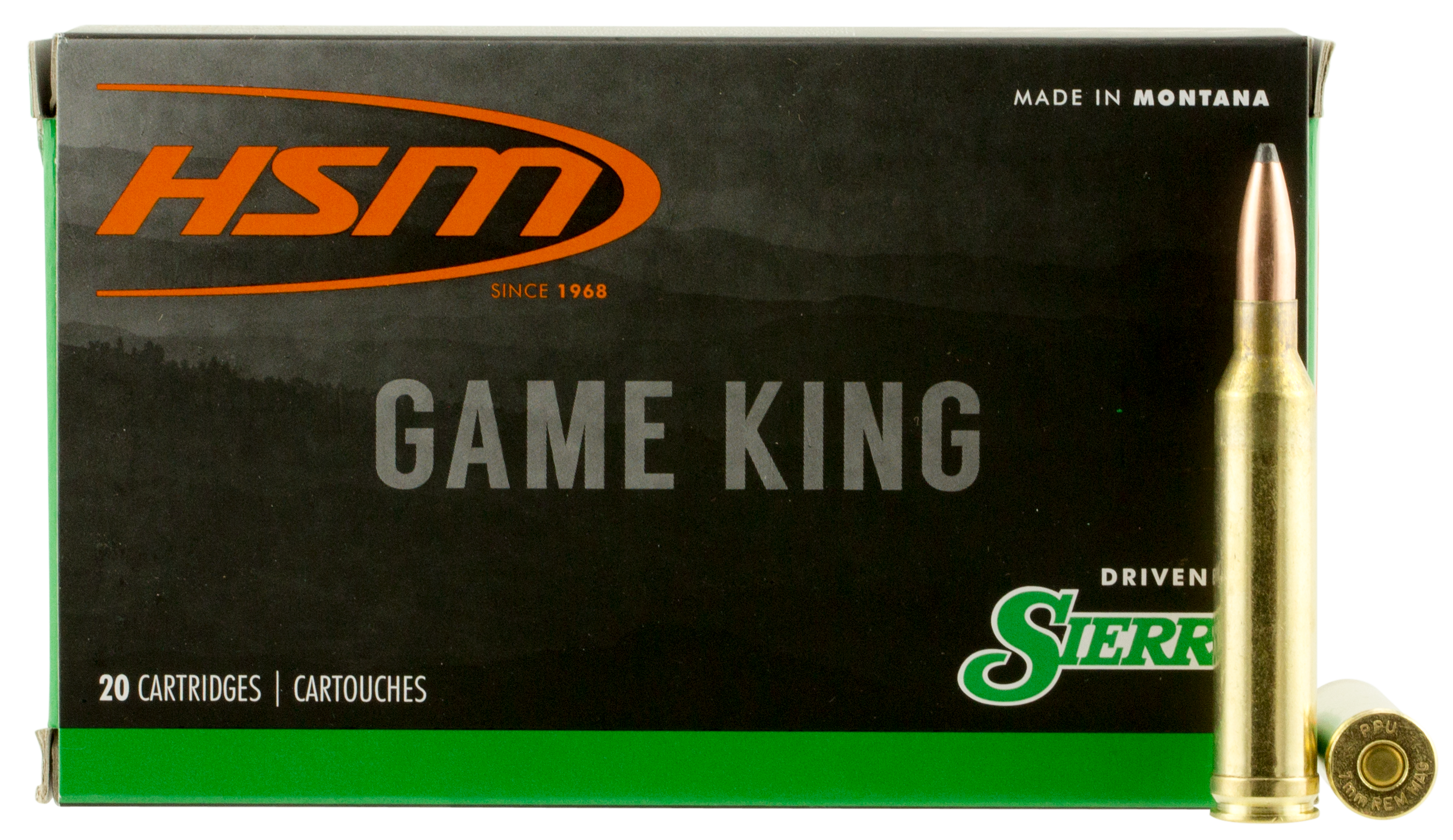 HSM Game King 7mm Remington Magnum Sierra Spitzer Boat Tail 175 Grain 20 Rounds