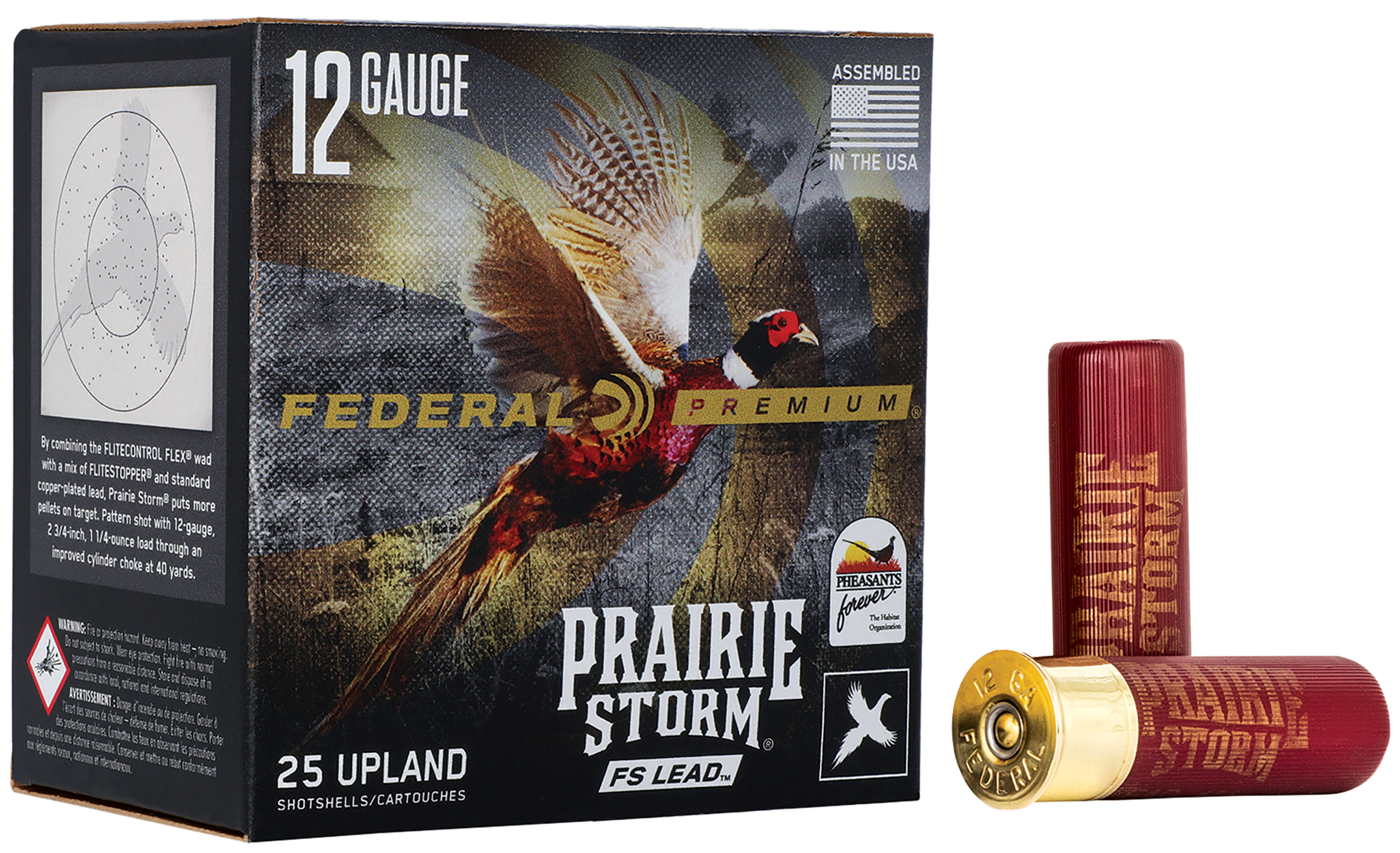 Federal Premium Prairie Storm 12 Gauge Shotgun Ammo 4 Shot 1 5/8 Ounce 25 Rounds