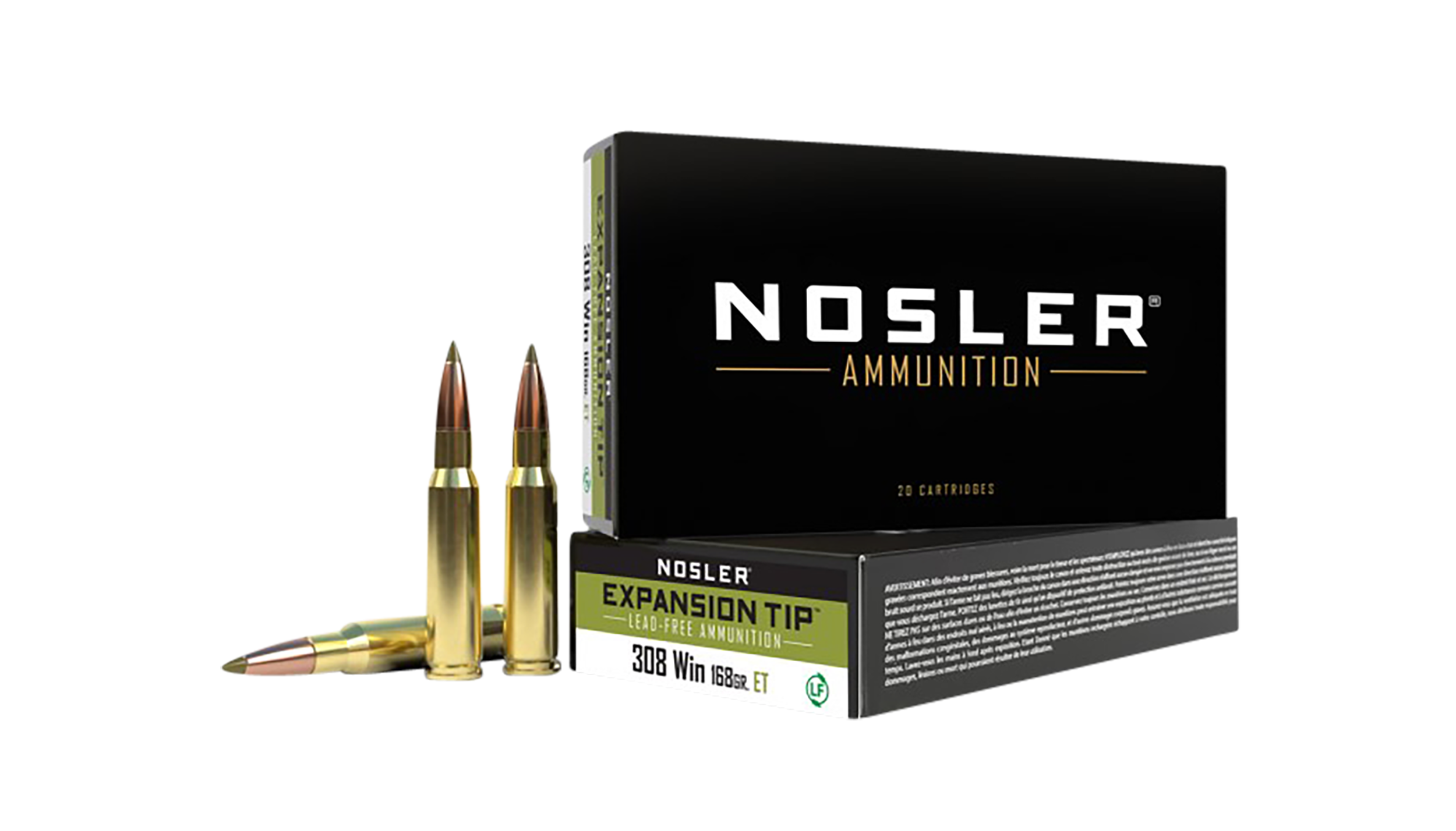Nosler Expansion Tip 308 Winchester Expansion Tip Spitzer 168 Grain 20 Rounds