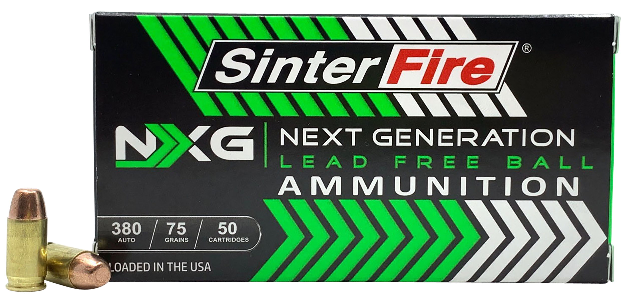 Sinterfire NXG Lead Free Ball Pistol Ammo 380 ACP 75 gr. Lead-Free Ball 50 rd.