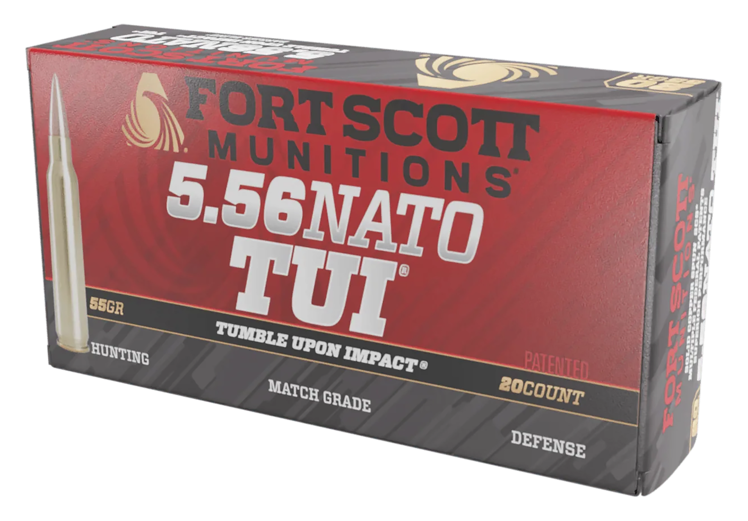 Fort Scott Munitions Rifle Ammo 5.56 NATO 55 gr. TUI Copper 20 rd.