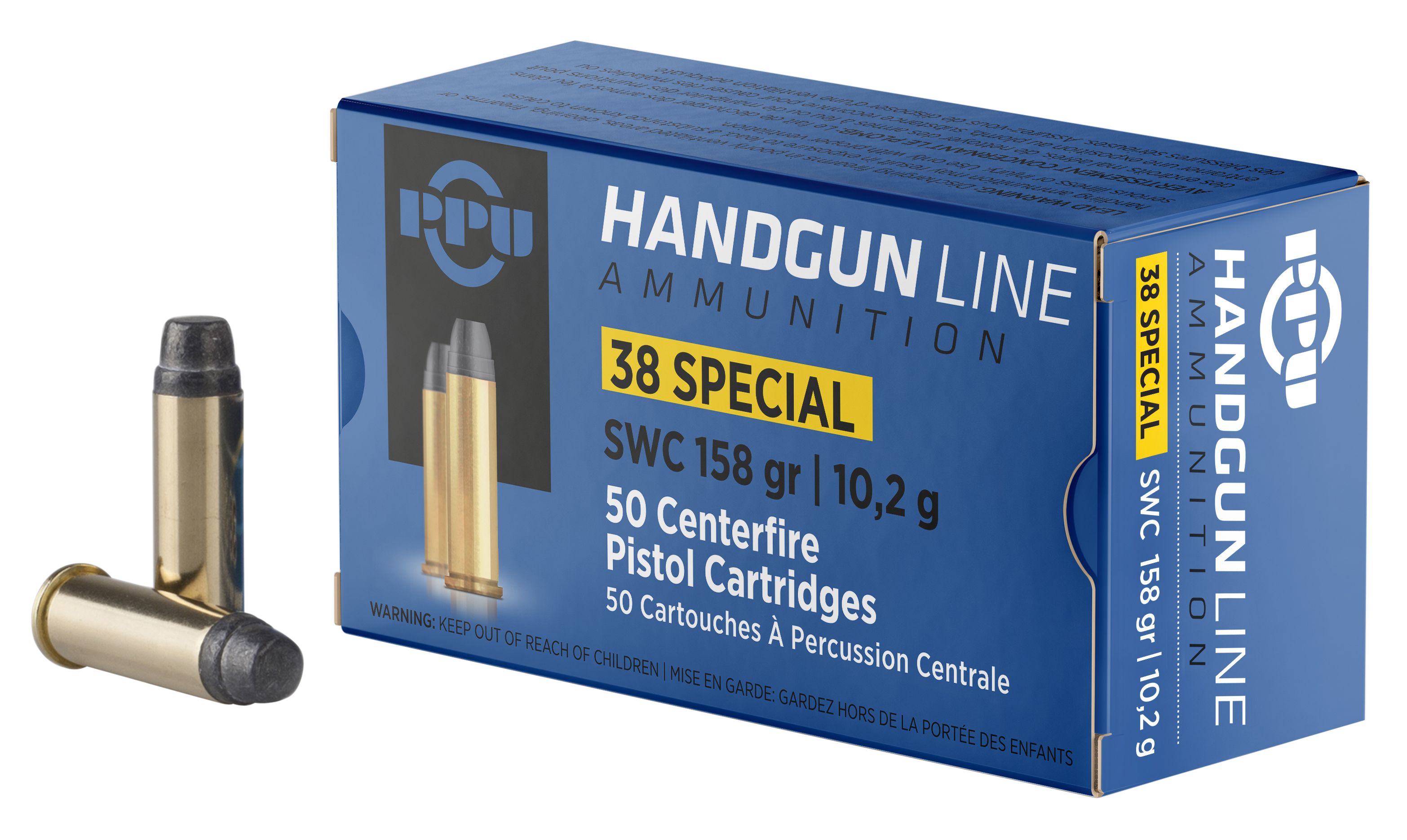 Prvi Partisan PPH38SS 38 Special Semi Wadcutter 158 Grain 50 Rounds