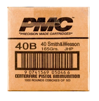 PMC Bronze .40 S&W Jacketed Hollow Point 165 Grain