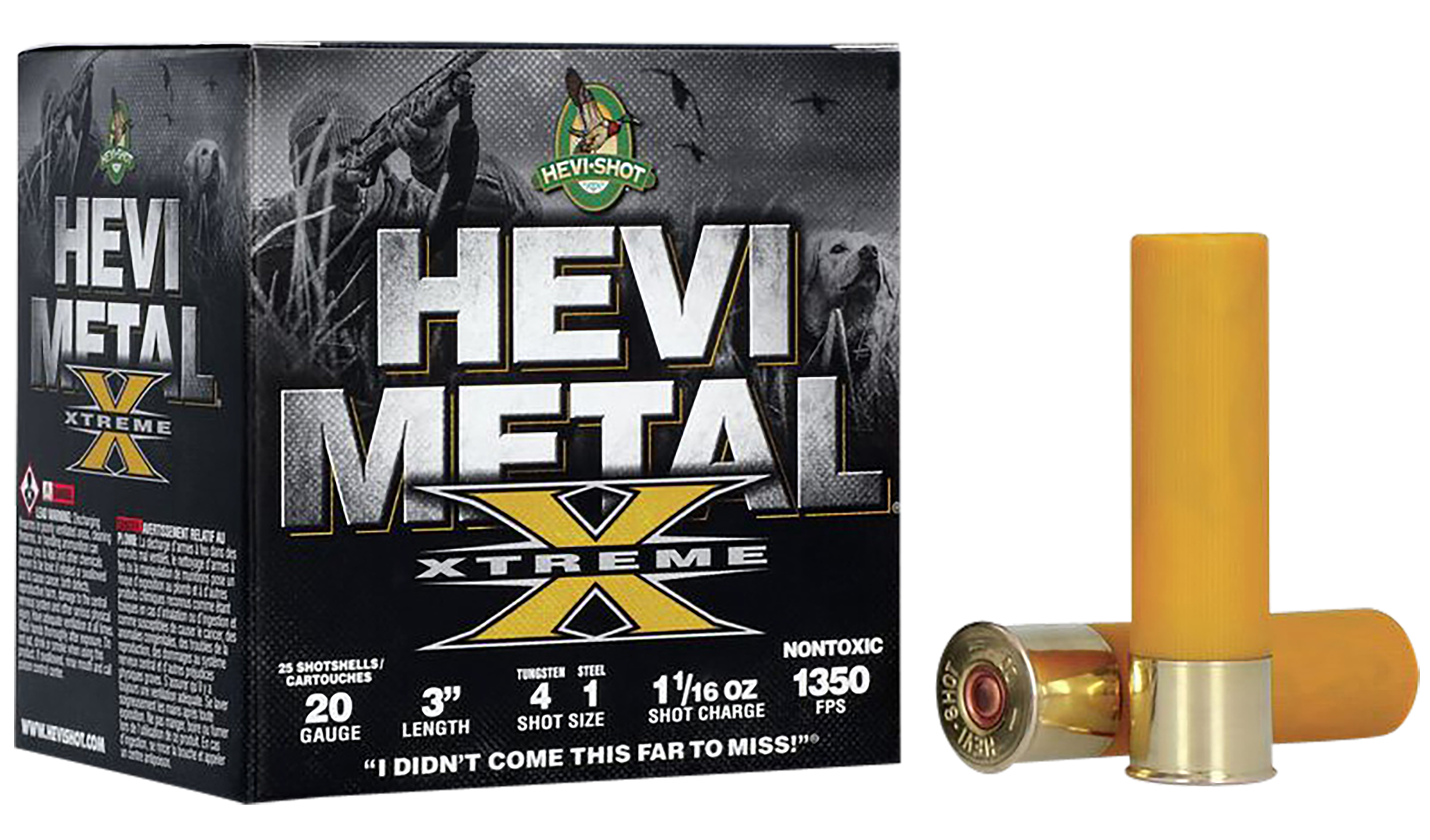 HEVI-Shot HS39202 HEVI-Metal Extreme 20Gauge 3" 1 1/16oz Steel/Tungsten 4/1Shot 25 Rounds