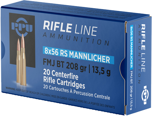 Prvi Partisan 8X56R Mannlicher 208 Grain FMJ 20 Rounds
