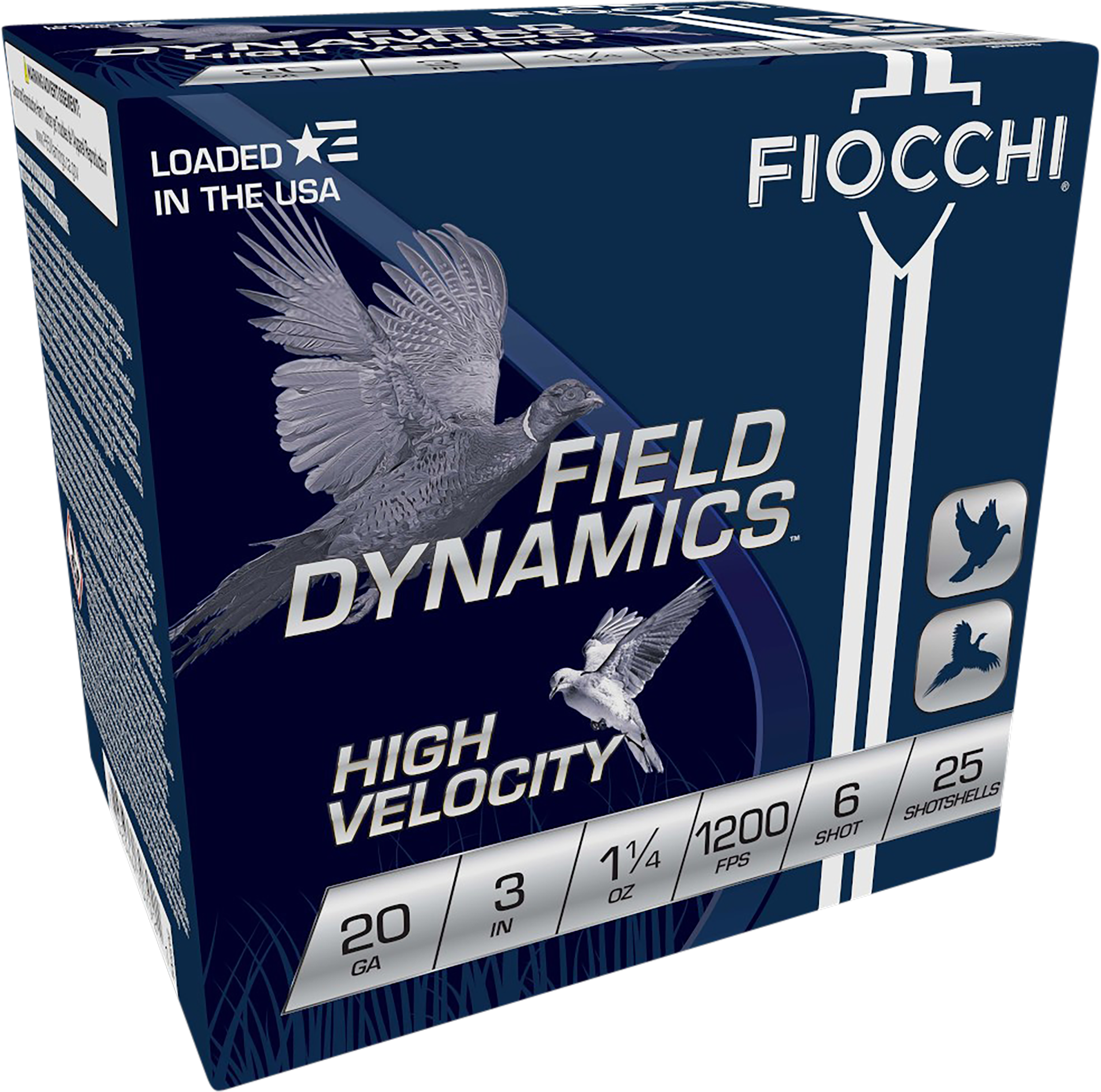 Fiocchi Field Dynamics High Velocity 20 Gauge 1-1/4 oz 6 Shot 25 Rounds