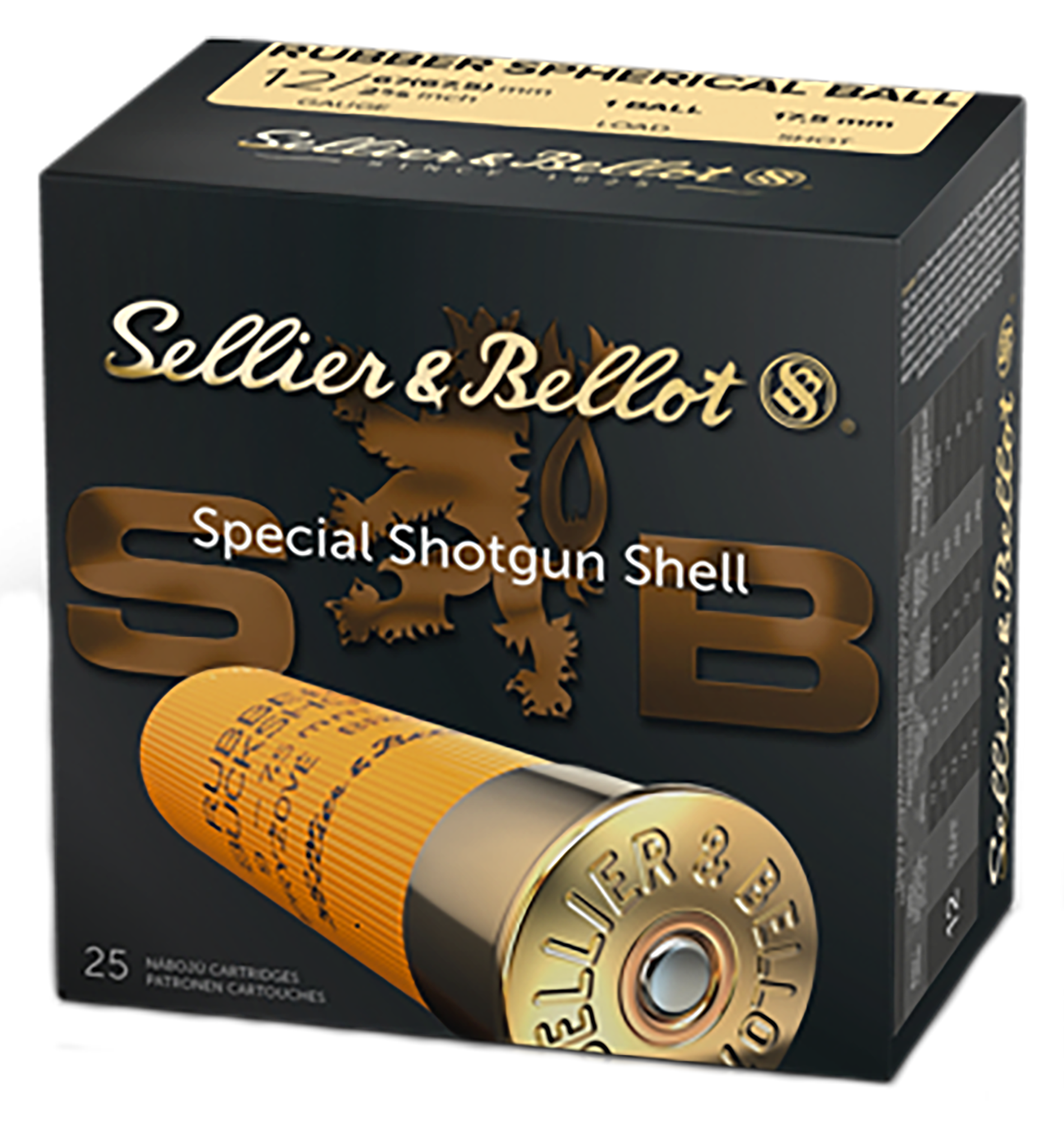 Sellier & Bellot SB12RBA 12 Gauge Rubber Ball 11/16 Grain 25 Rounds