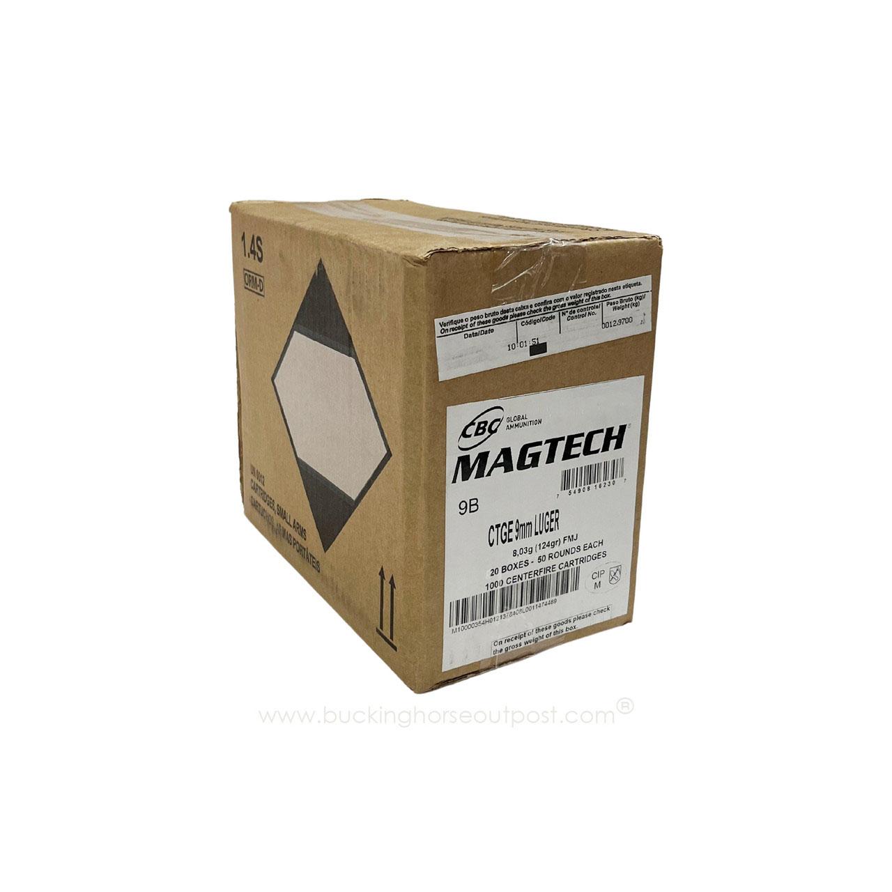 Magtech Centerfire 9mm Luger Full Metal Jacket 124 Grain 1000 Rounds