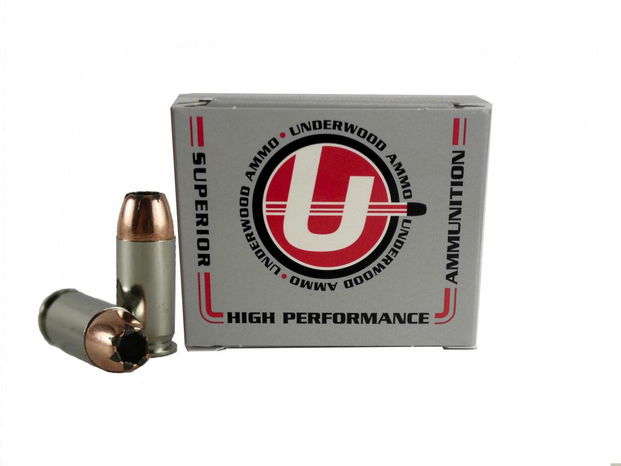 Underwood Ammo .45 ACP Handgun Ammo - 185 Grain | +P | Bonded Jacketed Hollow Point