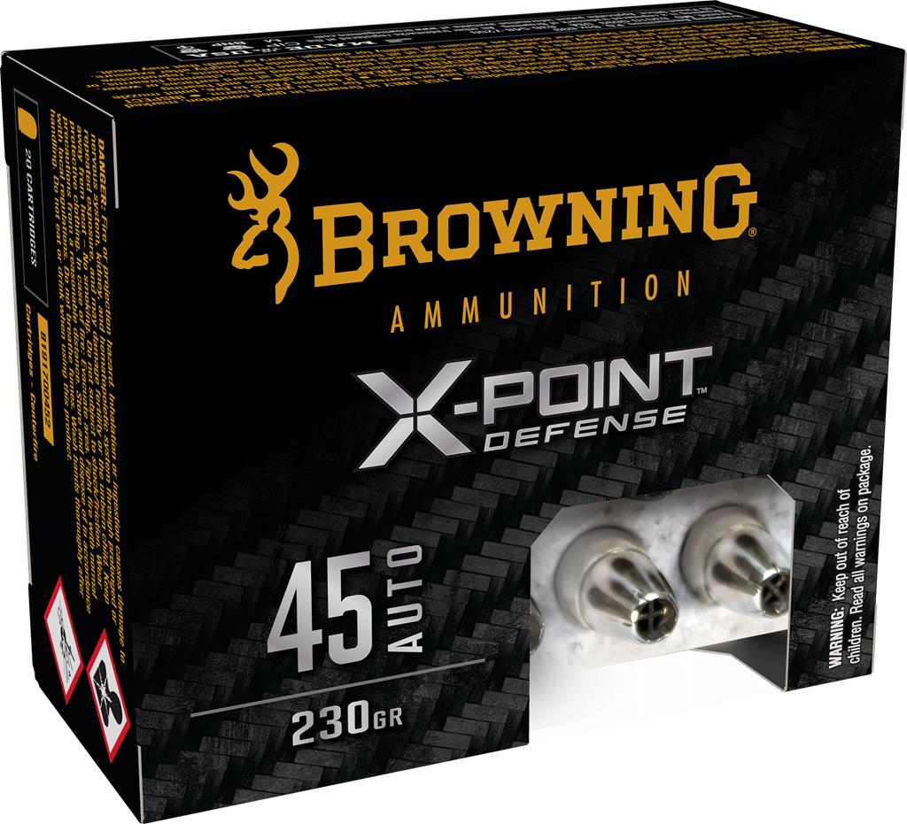 Browning Ammo B191700452 45 ACP Jacketed Hollow Point 230 Grain 20 Rounds