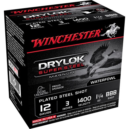 Winchester Drylok Magnum 12 Gauge BBB Shot 1 1/4 Ounce 25 Rounds