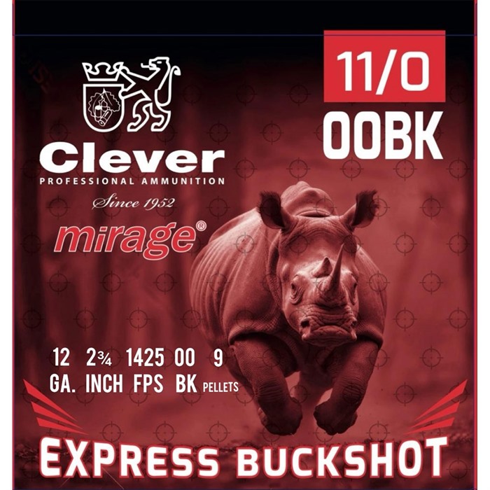 EXPRESS BUCKSHOT 12 GAUGE 2-3/4'' 9 PELLET #00 250 CASE