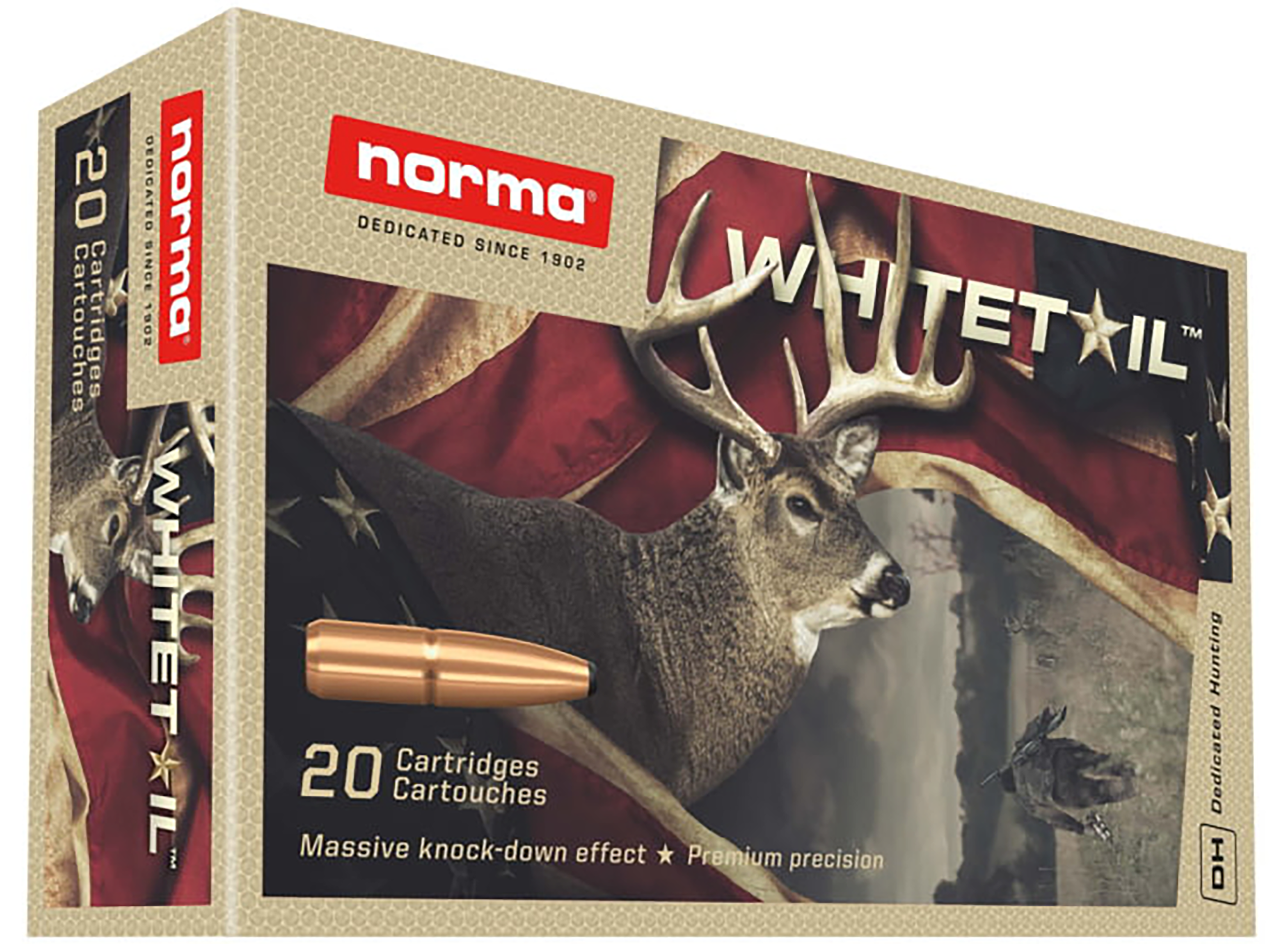 Norma Ammunition 20171502 Dedicated Hunting Whitetail 7mm-08Rem 150gr Pointed Soft Point 20 Rounds