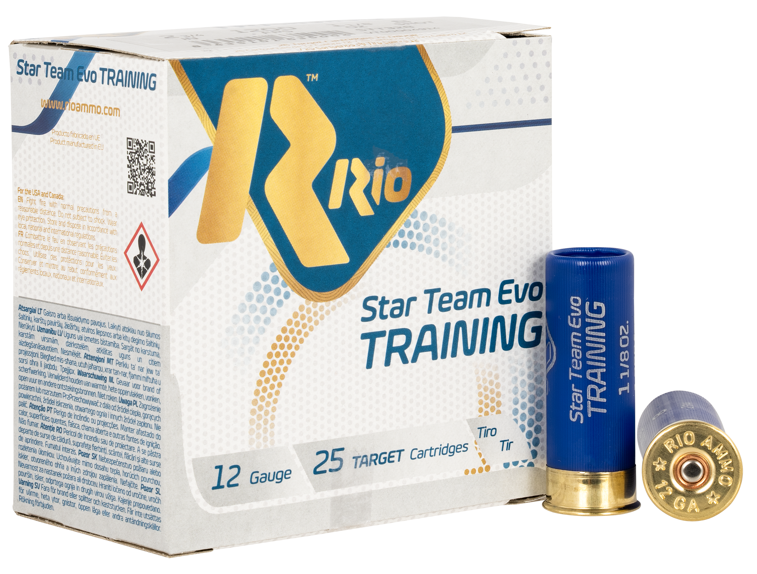 Rio Ammunition STT328 Star Team EVO  12Gauge 2.75" 1 1/8oz 8Shot 25 Rounds