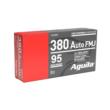 Aguila Handgun Ammunition .380 Auto 95 Grain FMJ 1000 Rounds